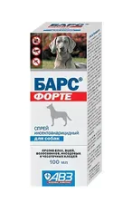 Препарат от клещей АВЗ Барс Форте спрей инсектоакарицидный для собак флакон, 100 мл