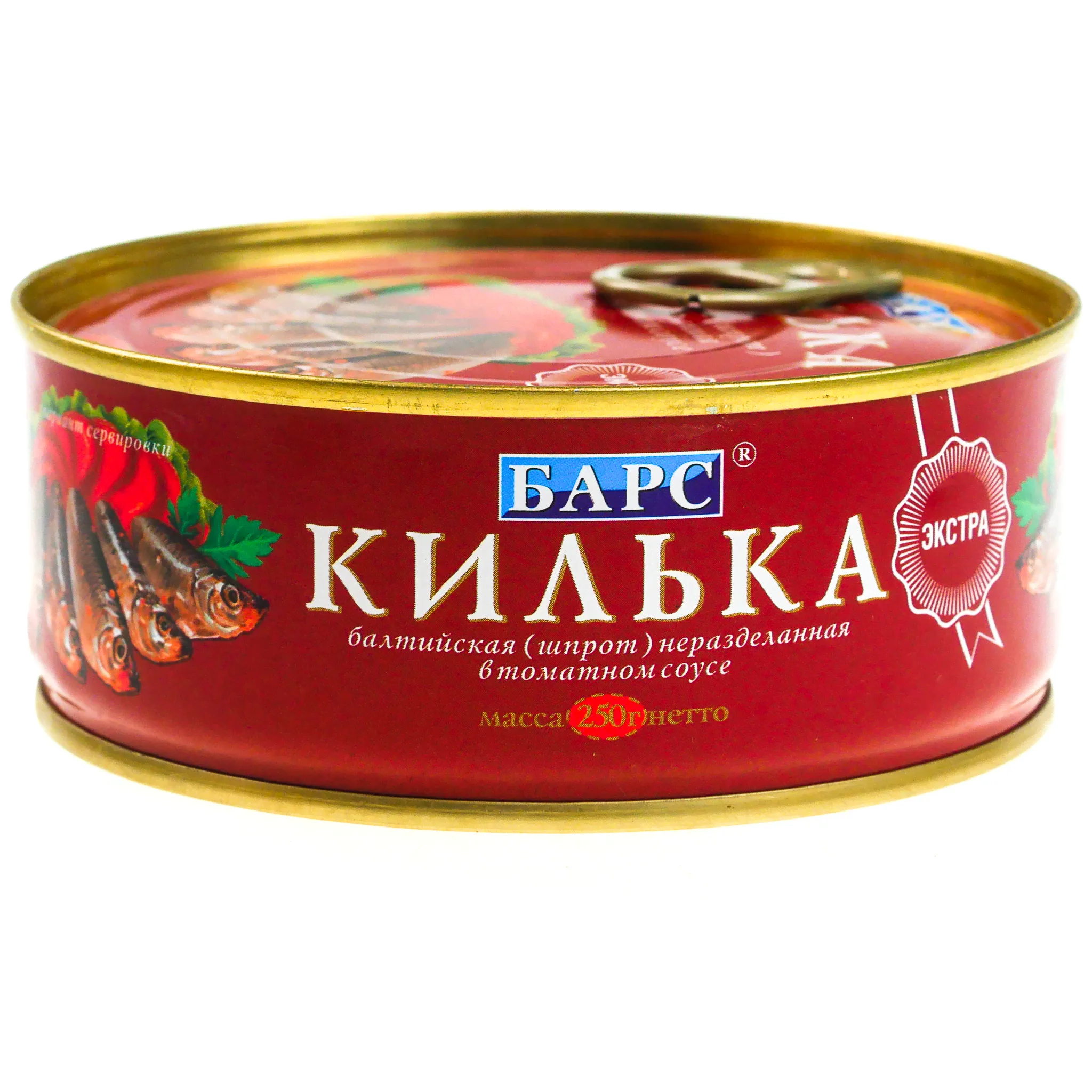 Килька Барс 250г балтийская в томате-1
