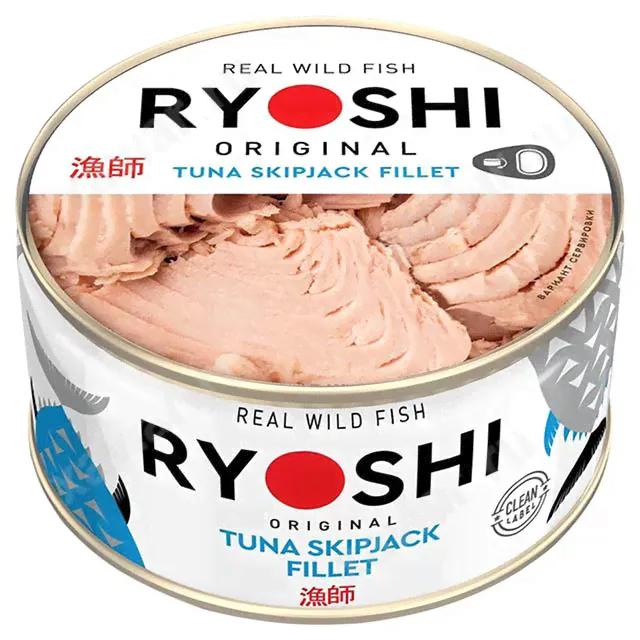 Тунец полосатый филе RYOSHI «Барс», 185 гр.