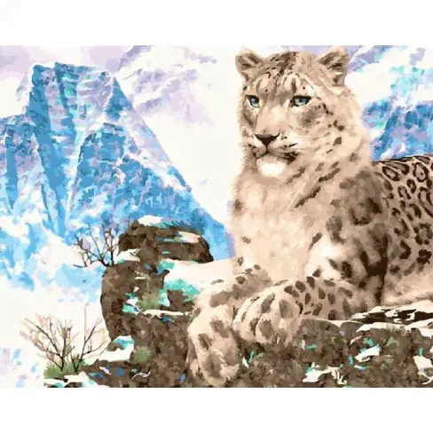 Картина по номерам Снежный барс (GX 22661, 40x50 см)