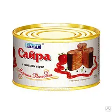 Сайра в томатном соусе "БАРС", 250г