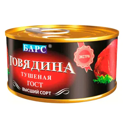 Говядина тушеная барс 325г гост в/с ж\б-0