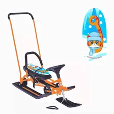 Снегокат Барс 109 Wheel Animals Кис-кис, с П-образным толкателем и колесной базой