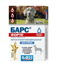 АВЗ Барс Форте капли на холку для собак, 1 пип*1,8 мл